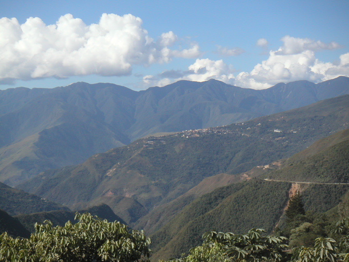 Coroico in the distance