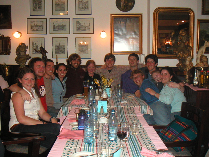Last dinner in La Paz.  what a cute group :)