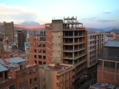 Panorama of La Paz as seen from our hotel roof
