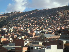 Afternoon sun on La Paz hills