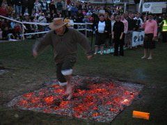 Oh, also it turned out that there has never before *been*  a world record attempt for the most people firewalking, so this was guaranteed to go in the record.  So yeah, I officially helped make history (and have the scars to show for it...)