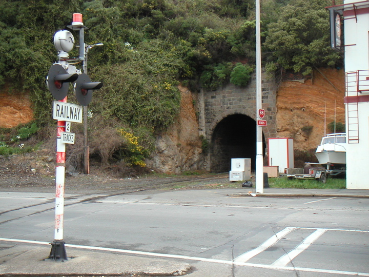 A railroad tunnel in Port Chalmers.