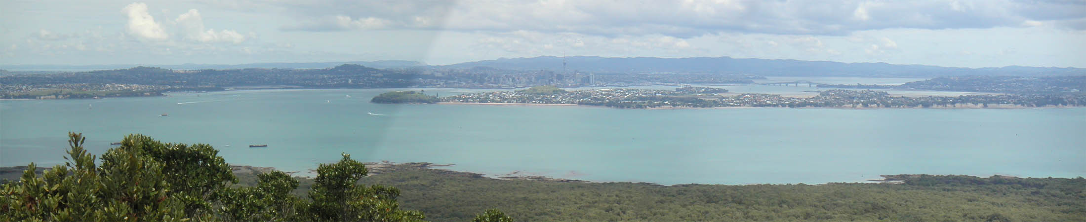 Panorama looking out over Auckland