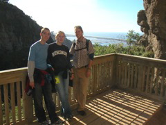 Me, Tenley, and Karl just outside the cave.