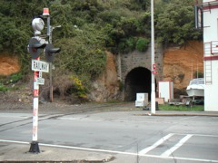 A railroad tunnel in Port Chalmers.