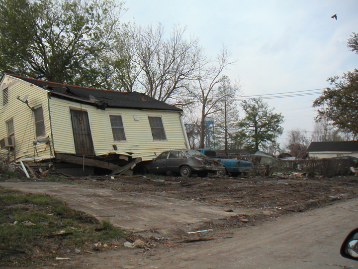 Another house that landed on a car