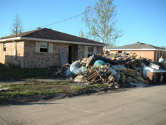 And here is the huge pile of junk that we generated from inside the house