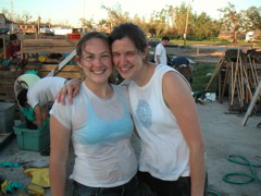 Sara and Katie had a very mysterious wet t-shirt contest