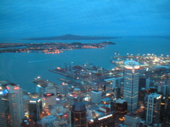 Back in Auckland, I rode the elevator up the Sky Tower, the tallest building in the Southern Hemisphere, which you certainly saw in earlier photos of the Auckland skyline.  Here is the view looking back towards distinctive Rangitoto Island.
